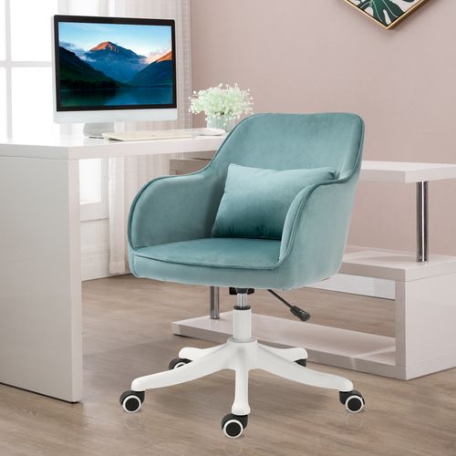 Fauteuil De Bureau Avec Massage, Coussin Lombaire, Accoudoirs, Pivotant, Vert