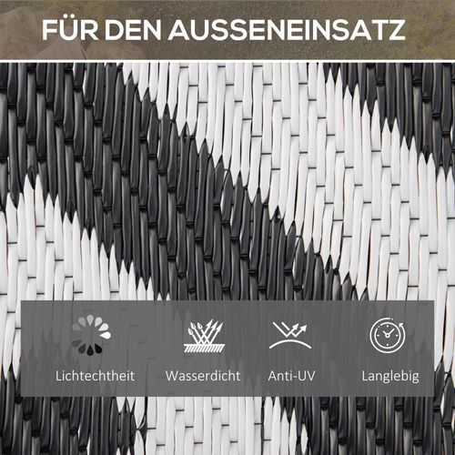 Tapis D'extérieur En Plastique Réversible Résistant à L'eau Pour Terrasse Balcon, 152 X 243 Cm