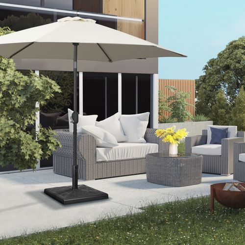 Support Parasol 19 Kg En Résine 51x51x32 Cm, Pour Ø32/38/48 Mm, Stable, Noir