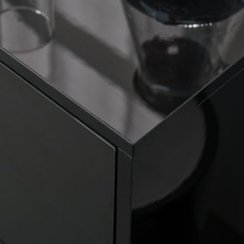 Buffet En Bois Avec 2 Tiroirs Et 2 Portes, Protection Anti-basculement, 117x36x74cm