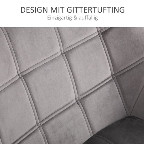 Fauteuil Relax En Velours, Polyester, Design Scandinave, Pieds Surélevés, Gris