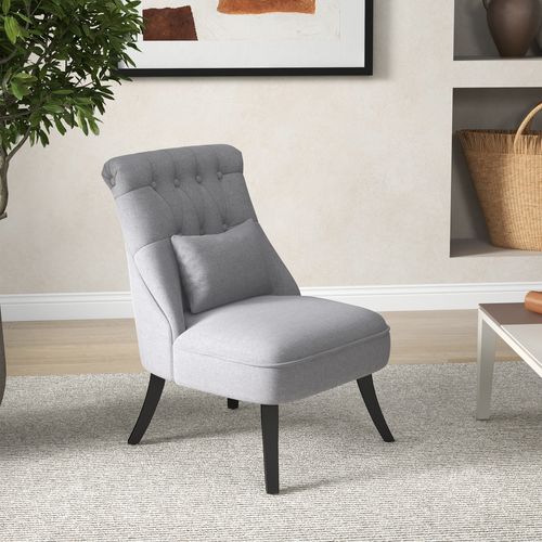 Fauteuil Relax En Lin Avec Coussin Dorsal, Pieds Surélevés, Pour Détente, Gris