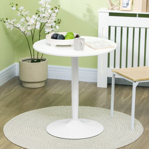 Table Ronde Ø70 X 75 Cm, Table De Cuisine Moderne Pour 2 Personnes, Pied En Acier, Antidérapante