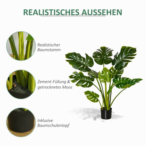 Plante Décorative En Plastique 110 Cm Facile à Entretenir Pour Intérieur Et Extérieur