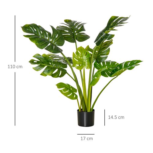 Plante Décorative En Plastique 110 Cm Facile à Entretenir Pour Intérieur Et Extérieur