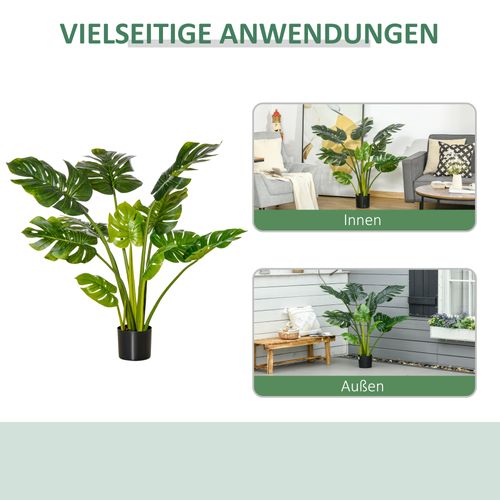 Plante Décorative En Plastique 110 Cm Facile à Entretenir Pour Intérieur Et Extérieur