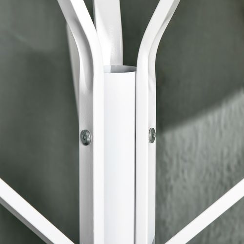 Portemanteau En Métal, Rangement Pour Couloir, 45x45x180cm, Blanc
