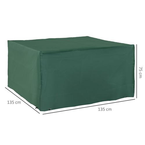 Housse De Protection Pour Mobilier De Jardin 600d Oxford Imperméable Et Uv Résistant, 135x135x75 Cm
