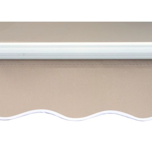 Store banne aluminium 3m pour balcon, protection solaire beige avec manivelle