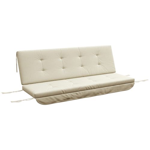 Set De Coussins Pour Balancelle 170 Cm En Tissu Avec Coussins De Dos Et Latéraux, Beige