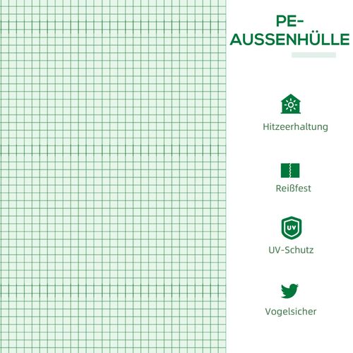 Serre Folie Avec Fenêtre, Serre En Pe Pour Tomates Et Plantes, 120x60x60 Cm, Vert