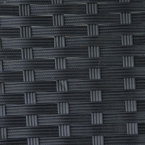 Table De Balcon Ronde En Polyrattan Et Métal, Idéale Pour Terrasse Et Balcon, Noir 100x50x74cm