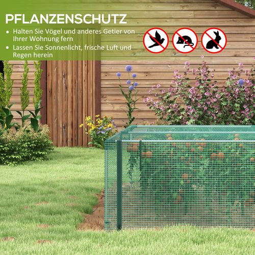 Filet De Protection Pour Plantes 1,25x3,73m Avec Porte à Fermeture Éclair