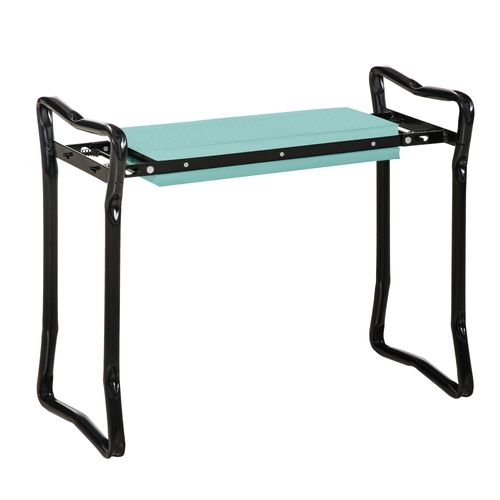 Banc De Jardin Pliable En Acier Avec Mousse Eva, Supporte Jusqu'à 150 Kg, Vert