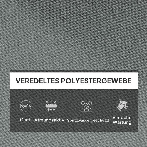 Coussin De Siège, Tissu Résistant à L'eau, Rembourrage De 10 Cm, Gris Clair