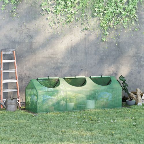 Serre Avec Fenêtres, Treillis Pe 180x60x60cm, Maison à Tomates Et Mini-serre, Vert