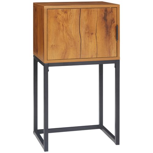 Table Console En Acier Au Design Industriel Avec Rangement, Naturel, 40x30x76 Cm