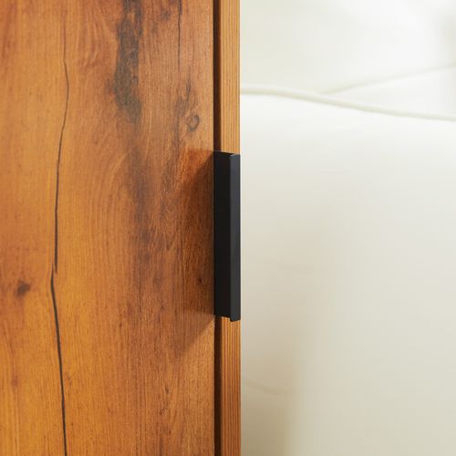 Table Console En Acier Au Design Industriel Avec Rangement, Naturel, 40x30x76 Cm