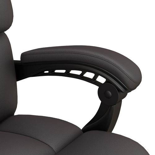 Chaise De Direction Ergonomique, Fonction Massage, Réglable, Simili Cuir, Marron