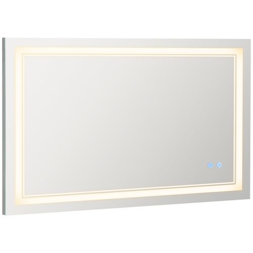Miroir LED 100 X 60 Cm, Étanche Ip44, Interrupteur Tactile, 3 Couleurs De Lumière
