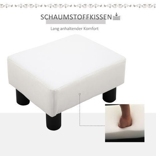 Pouf Chesterfield En Simili Cuir, 40x30x24cm