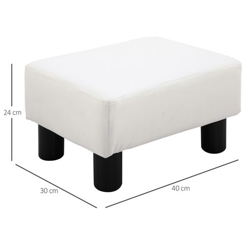 Pouf Chesterfield En Simili Cuir, 40x30x24cm