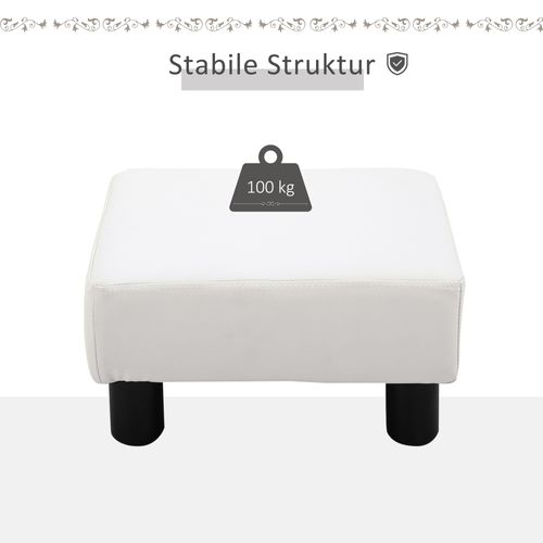 Pouf Chesterfield En Simili Cuir, 40x30x24cm