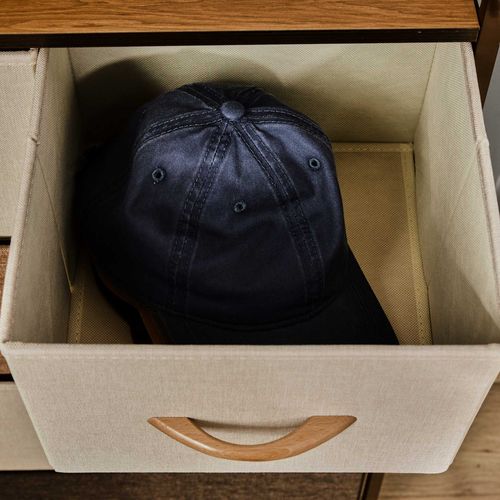 Meuble De Rangement D'appoint En Tissu Pliable Avec 5 Tiroirs, Protection Anti-basculement, Brun