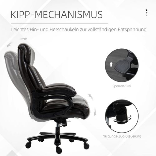 Chaise Gaming, Ergonomique, Bascule, Rembourrée, Réglable, Jusqu’à 180 kg