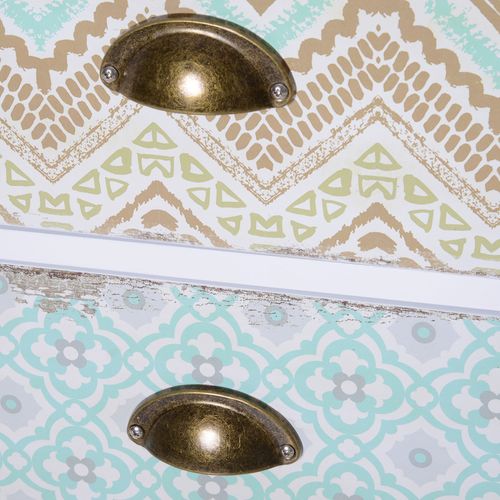 Commode En Bois Avec 5 Tiroirs, Coffre De Rangement Moderne, Protection Contre Le Renversement