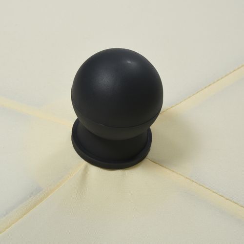 Parasol Avec Protection Uv, Parasol Inclinable, Parfait Pour Balcon Et Plage, ,blanc Crème Et Noir