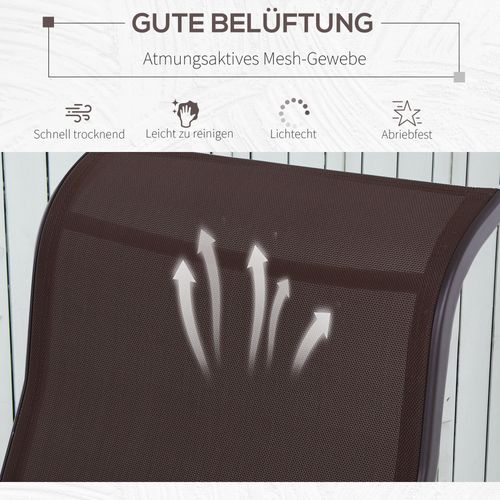 Fauteuil à Bascule, Relax Jardin, Métal, Terrasse, Textilène, 60×75×104cm, Élégant Et Confortable