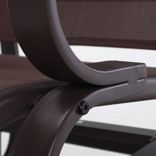 Fauteuil à Bascule, Relax Jardin, Métal, Terrasse, Textilène, 60×75×104cm, Élégant Et Confortable