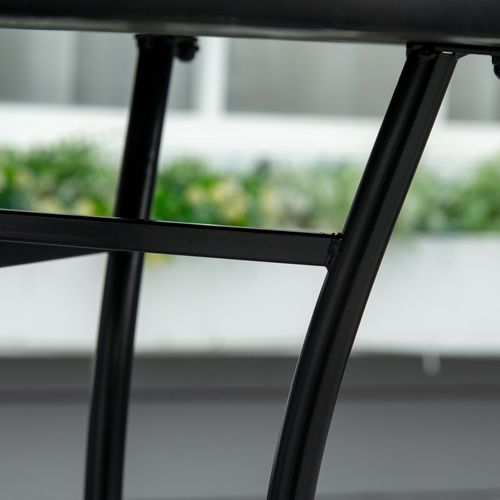 Table Mosaïque Ronde Ø60 Cm Avec Plateau En Céramique Pour Jardin Et Balcon，vert Beige Blanc