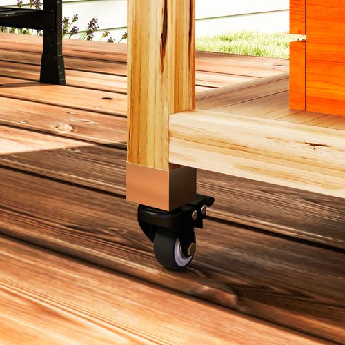 Desserte Bbq Bois 134,5x50x91,5 Cm 6 Niveaux Avec Porte-serviette, , Bois Naturel