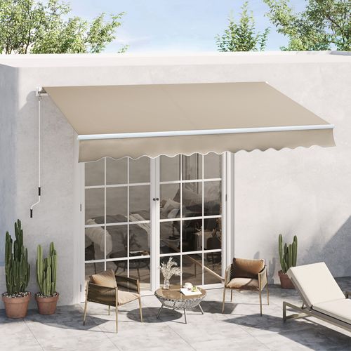 Store De Terrasse Alu 3,95m Protection Solaire Beige Pour Balcon Et Terrasse