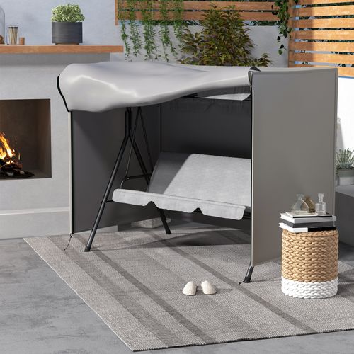 Housse Pour Balancelle, Étanche Avec Protection Uv, Tissu Oxford, 205x124x164 Cm, Gris