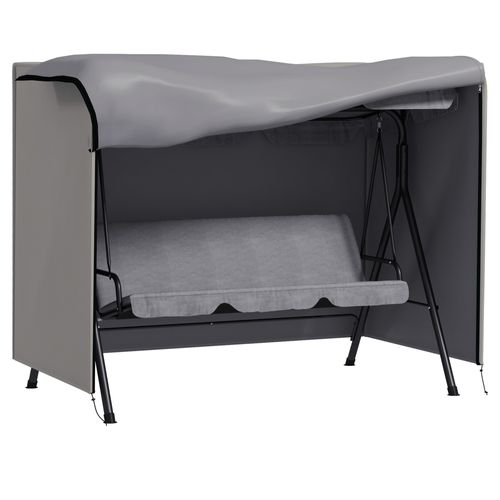 Housse Pour Balancelle, Étanche Avec Protection Uv, Tissu Oxford, 205x124x164 Cm, Gris
