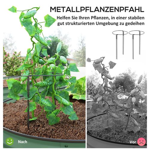 Set De 2 Jardins Surélevés En Acier 181x93x30 Cm, Empilables, Pour Jardin Et Balcon