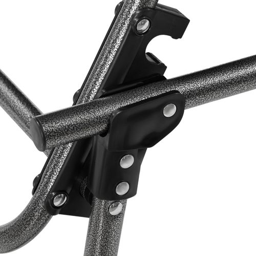 Lounge Pliable En Acier Et Tissu Oxford, Dossier Réglable 5 Positions, Noir