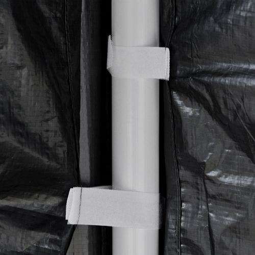 Pavillon 4x3m, Avec Parois En Filet Pour Terrasse Ou Balcon, Métal Et Pe, ,gris Foncé