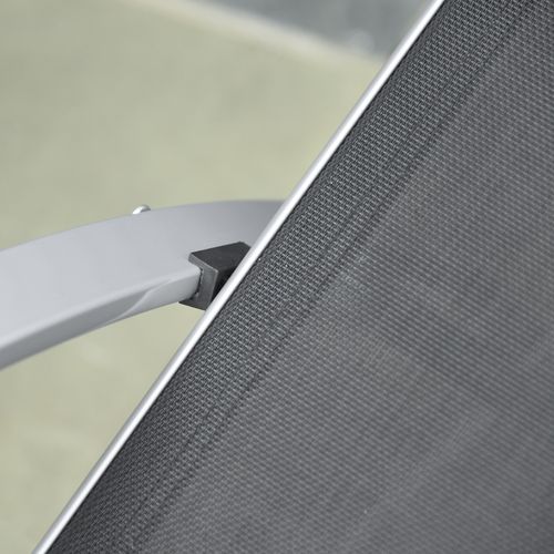 Salon De Jardin 3 Pièces Noir, 2 Fauteuils + 1 Table, Métal Mesh, Pour Terrasse Ou Balcon