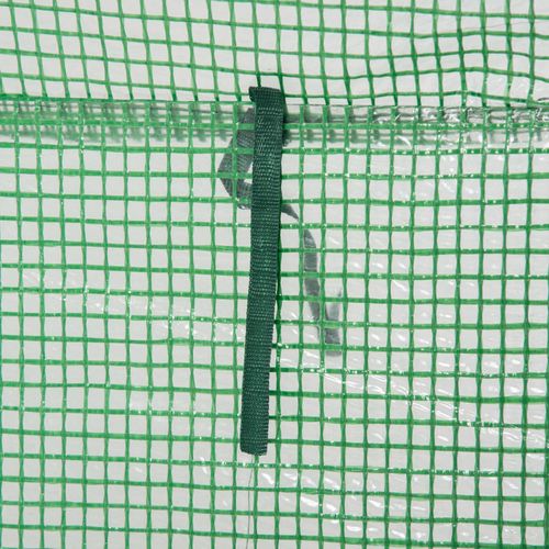 Serre En Acier Et Plastique Avec Porte Enroulable 100x50x150cm Pour Soin Des Plantes, Vert