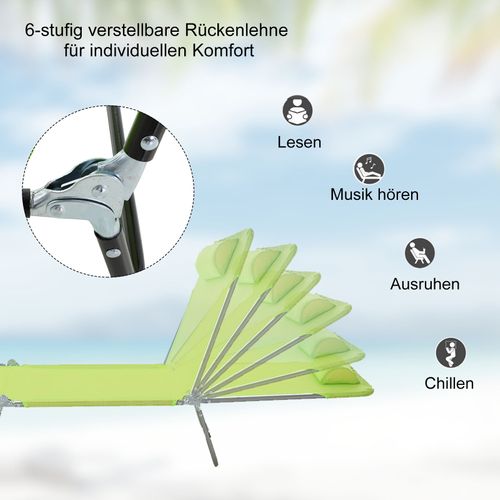 Chaise Longue Pliante En Métal Pour Jardin Et Balcon, 4 Couleurs