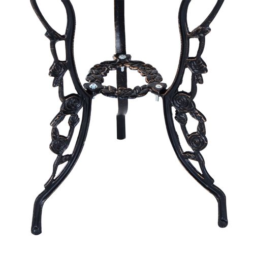 Salon Bistro Métal 3 Pièces 2 Chaises, Table, Mobilier Extérieur Vintage , Bronze