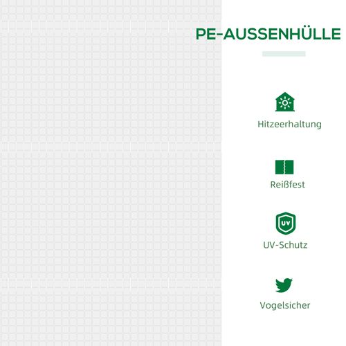 Serre à Films Avec Fenêtre, Serre En Pe, Pour Tomates, 120x60x60 Cm, Blanche