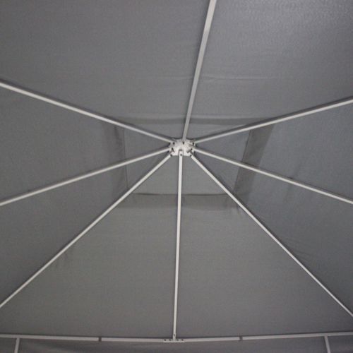 Pavillon 3x3m, Stable, Avec Parois En Métal Et Polyester, Pour Événements Extérieurs, ,gris