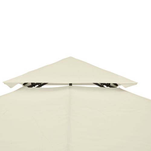 Abri De Jardin En Polyester 3x3m Imperméable Idéal Pour Jardin Et Terrasse, Crème