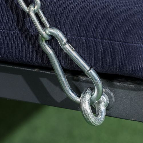 Balancelle 3 Places Avec Coussins, Toit Réglable, Capacité 270 Kg, Pour Jardin/terrasse