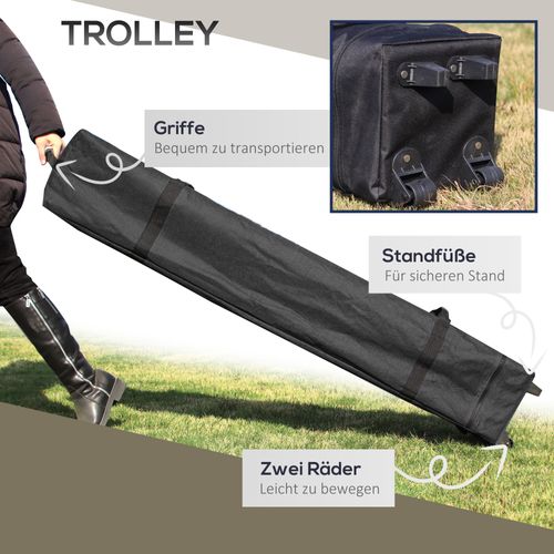 Kiosque Pliant 4x4 M En Tissu Polyester Avec 4 Rideaux En Filet,réglable, Protection Uv,double Toit